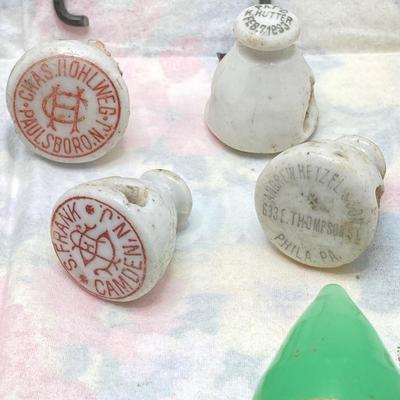 LOT 181: Collection of Antique Bottle Tops, Door Knobs and More