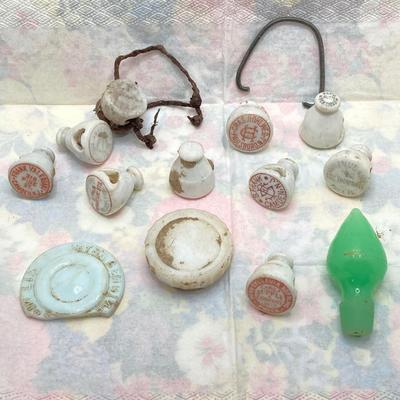 LOT 181: Collection of Antique Bottle Tops, Door Knobs and More