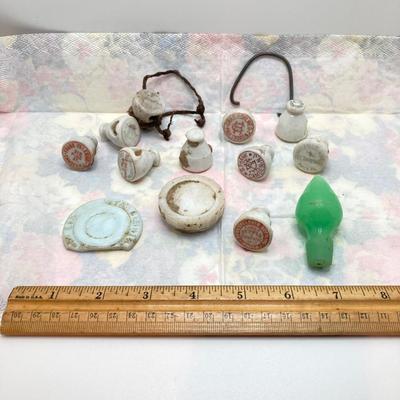 LOT 181: Collection of Antique Bottle Tops, Door Knobs and More