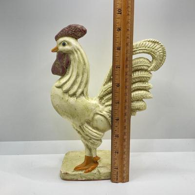 LOT 182: Large Decorative Rooster / Hen Collection - Cast Iron, Party-Lite and More