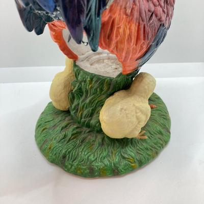 LOT 182: Large Decorative Rooster / Hen Collection - Cast Iron, Party-Lite and More