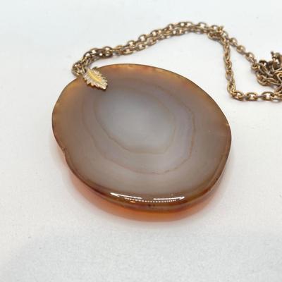LOT 186: Vintage Pendant and Beaded Jewelry - Tiger's Eye Necklace with 14KT Clasp and 925 Sterling Included