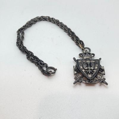 LOT 187: Vintage Signed Coro Double Sided Pendant Necklace, Beaded Necklaces, Mary Kay Charm and Scotland Scarf
