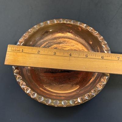 LOT 188: Copper Lion Trinket Tray, Framed Copper Art, Anthropomorphic Grasshoppers Playing Musical Instruments, Photos of Mounted...