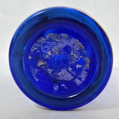 LOT 191: Colbalt Blue Glass Collection: Pitcher, Candlesticks, Plate and Vases