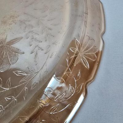 LOT 192: Four Christineholm Porcelain Spice Jar "Carl von Linne", Carnival Glass Platter, Vintage Salt Dishes w/Sterling Silver...