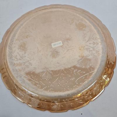 LOT 192: Four Christineholm Porcelain Spice Jar "Carl von Linne", Carnival Glass Platter, Vintage Salt Dishes w/Sterling Silver...
