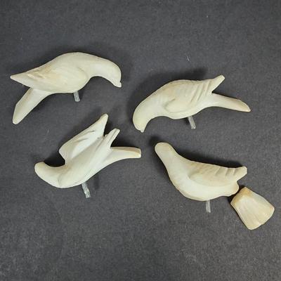 LOT 193: Vintage Alabaster Bird Bath/Holy Water Bowl and Alabaster Compote