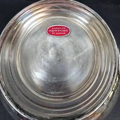 LOT 194: Newport by Gorham Silver Plate Bowl, German Crystal Candlesticks, Cut Crystal Candle Holders & More