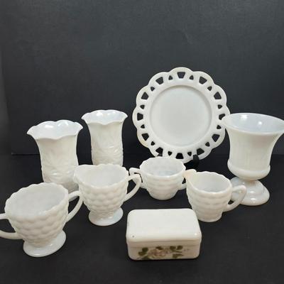 LOT 198: Vintage Milk Glass Collection
