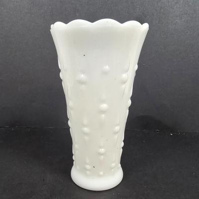 LOT 200: Painting with Milk Glass Vase