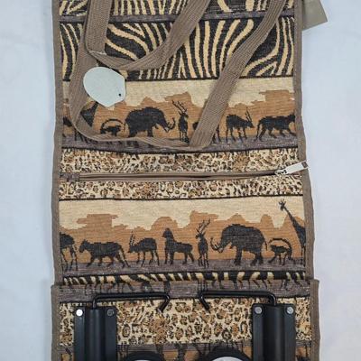 LOT 201: Safari Print Carpet Bags