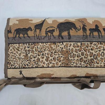 LOT 201: Safari Print Carpet Bags