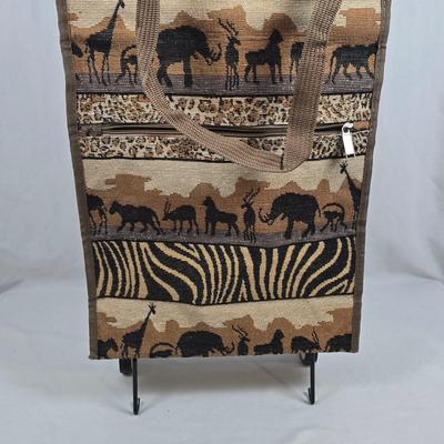LOT 201: Safari Print Carpet Bags