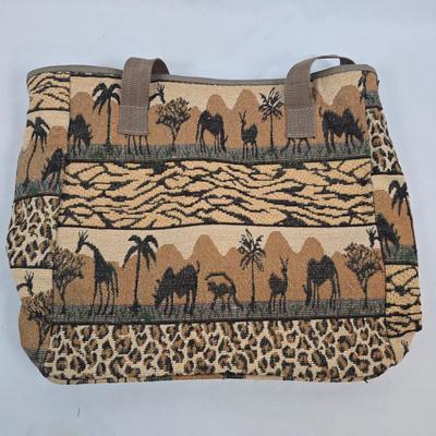 LOT 201: Safari Print Carpet Bags