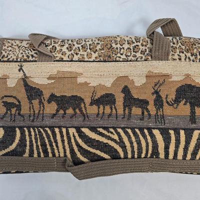 LOT 201: Safari Print Carpet Bags