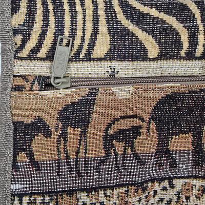 LOT 201: Safari Print Carpet Bags
