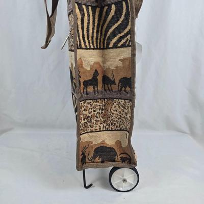 LOT 201: Safari Print Carpet Bags