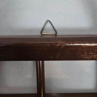 LOT 201: Hat Rack with Black Velvet and Straw Hats