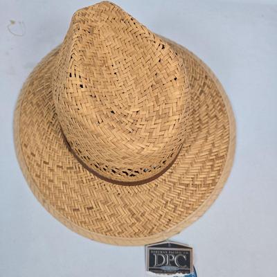LOT 201: Hat Rack with Black Velvet and Straw Hats