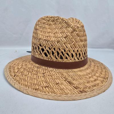 LOT 201: Hat Rack with Black Velvet and Straw Hats