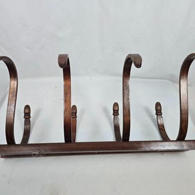 LOT 201: Hat Rack with Black Velvet and Straw Hats