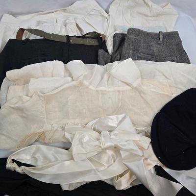 LOT 203: Wannamakers' Boys Shop Cap with Antique Pantaloons, Wool Shorts, and Ribbons