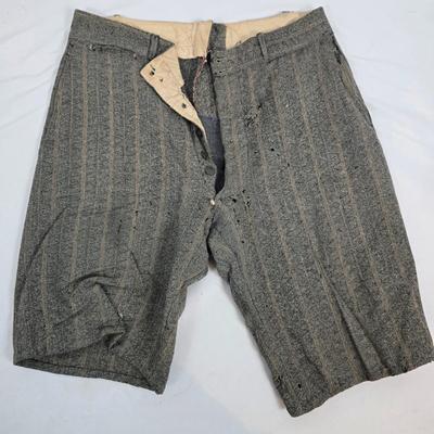 LOT 203: Wannamakers' Boys Shop Cap with Antique Pantaloons, Wool Shorts, and Ribbons