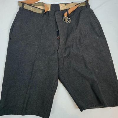 LOT 203: Wannamakers' Boys Shop Cap with Antique Pantaloons, Wool Shorts, and Ribbons