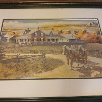 Two barn / Farm wall art pictures of farm scenes