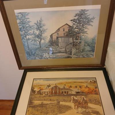 Two barn / Farm wall art pictures of farm scenes