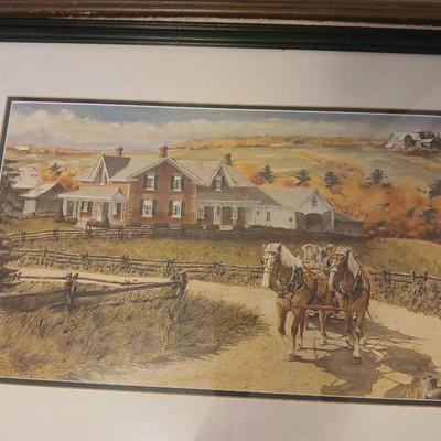 Two barn / Farm wall art pictures of farm scenes