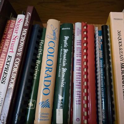 Assorted "feel good" "eat good" books - Simply Colorado - 365 Microwave meals - Sugar smart express - One meal at a...