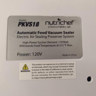 Nutri Chef Vacuum Food Sealer with Bags