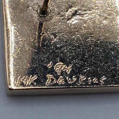 14K Gold Purple Post Earrings & Swirled Pendant/Necklace (ST-KD)