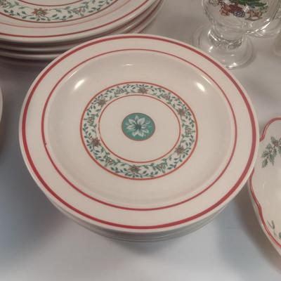 Collection of Christmas Dinner and Drink Ware