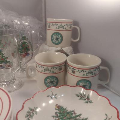 Collection of Christmas Dinner and Drink Ware