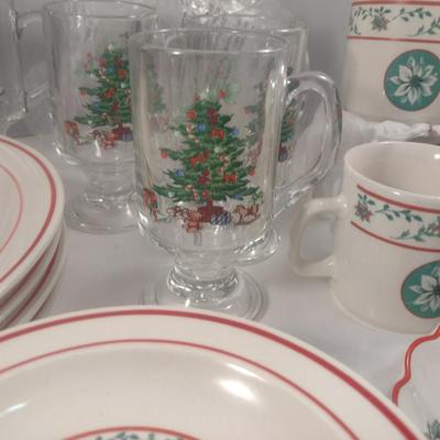 Collection of Christmas Dinner and Drink Ware