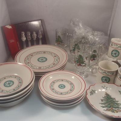 Collection of Christmas Dinner and Drink Ware
