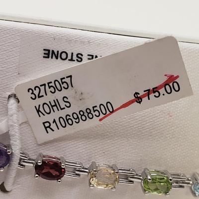 Five Stone/Sterling Pendant Necklaces With Matching Bracelet and More (ST-KD)