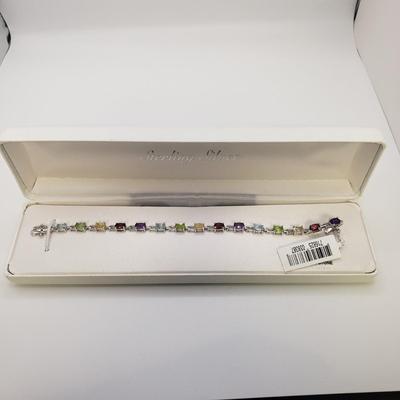 Five Stone/Sterling Pendant Necklaces With Matching Bracelet and More (ST-KD)