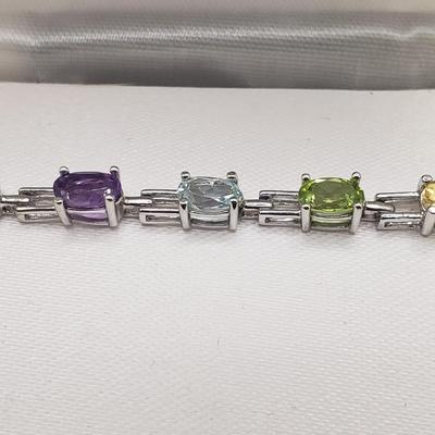 Five Stone/Sterling Pendant Necklaces With Matching Bracelet and More (ST-KD)