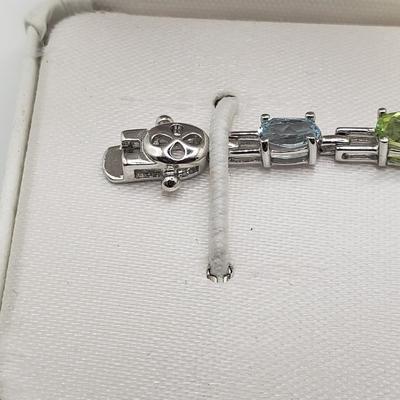 Five Stone/Sterling Pendant Necklaces With Matching Bracelet and More (ST-KD)