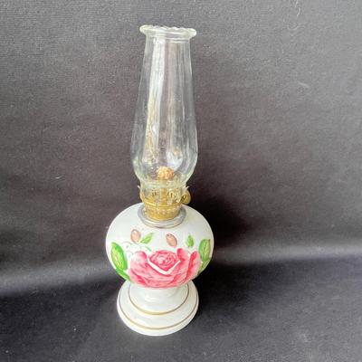 Lot 12 Lefton American Rose Mini Oil Lamp