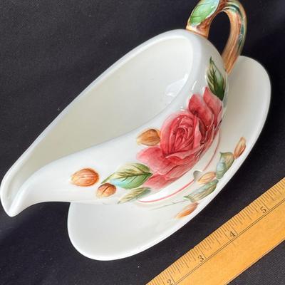 Lot 15 Lefton American Rose Gravy Boat