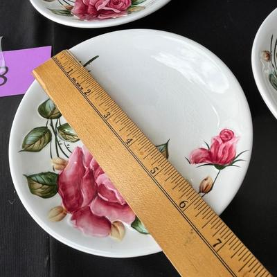 Lot 18 Lefton American Rose Bread & butter Plates
