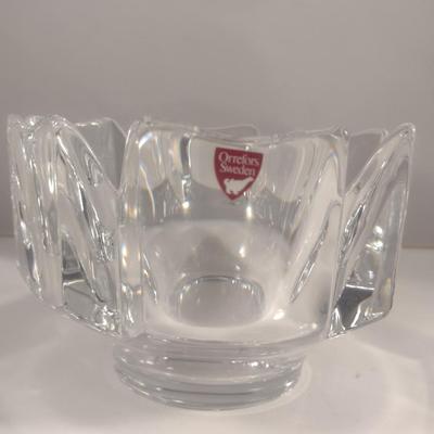 Orrefors Swedish Crystal Bowl- Approx 6" in Diameter