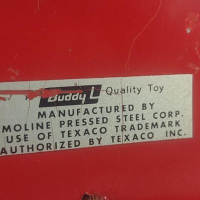 Vintage Buddy L Cast Steel Texaco Tanker Oil Toy Truck- Approx 23 1/2" Long