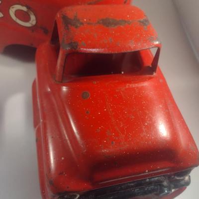 Vintage Buddy L Cast Steel Texaco Tanker Oil Toy Truck- Approx 23 1/2" Long