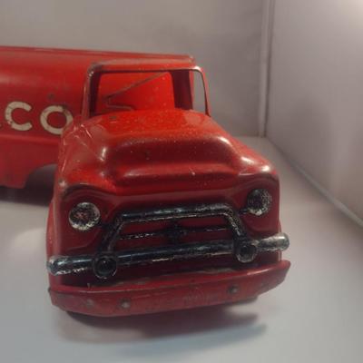 Vintage Buddy L Cast Steel Texaco Tanker Oil Toy Truck- Approx 23 1/2" Long